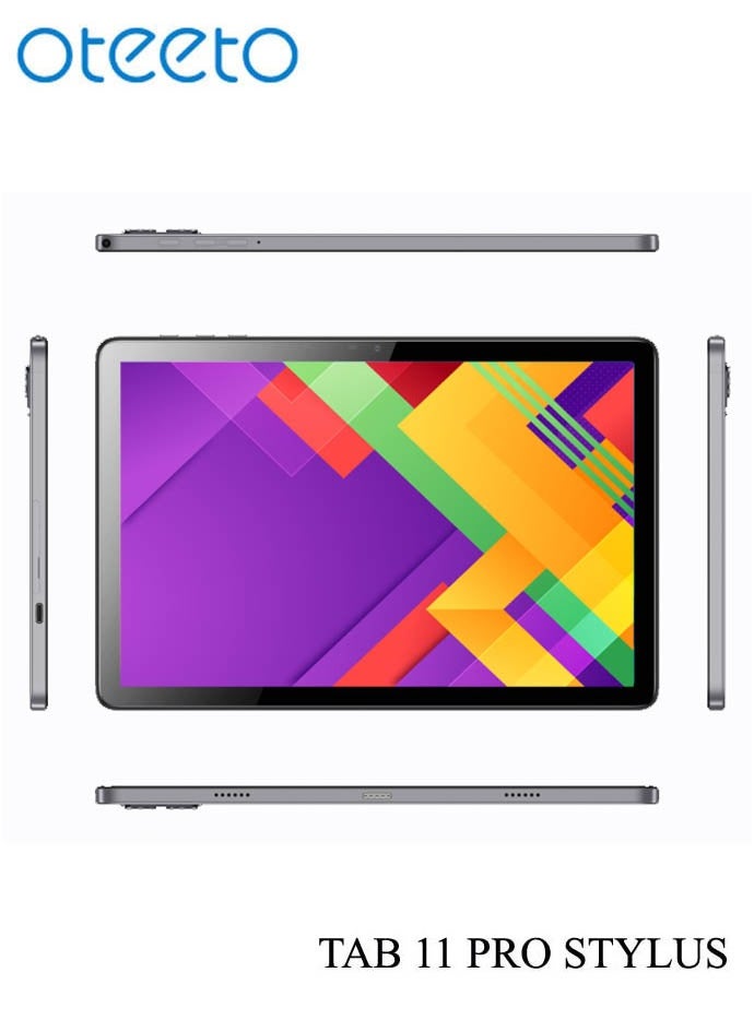 Oteeto TAB 11 Pro Stylus 8 GB RAM 512 GB ROM 10.1 Inch Display 5G Android Tablet PC With Wireless Keyboard Stylus Pen and 6000 mAh Battery Grey