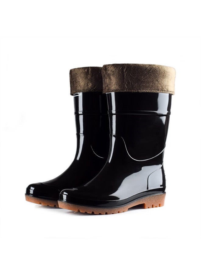 Renben Men's Classic Waterproof Outdoor Wear-resistant Rubber Shoes Non-slip Rain Boots Shoe Covers 899 Mid-tube 40 - Image 2