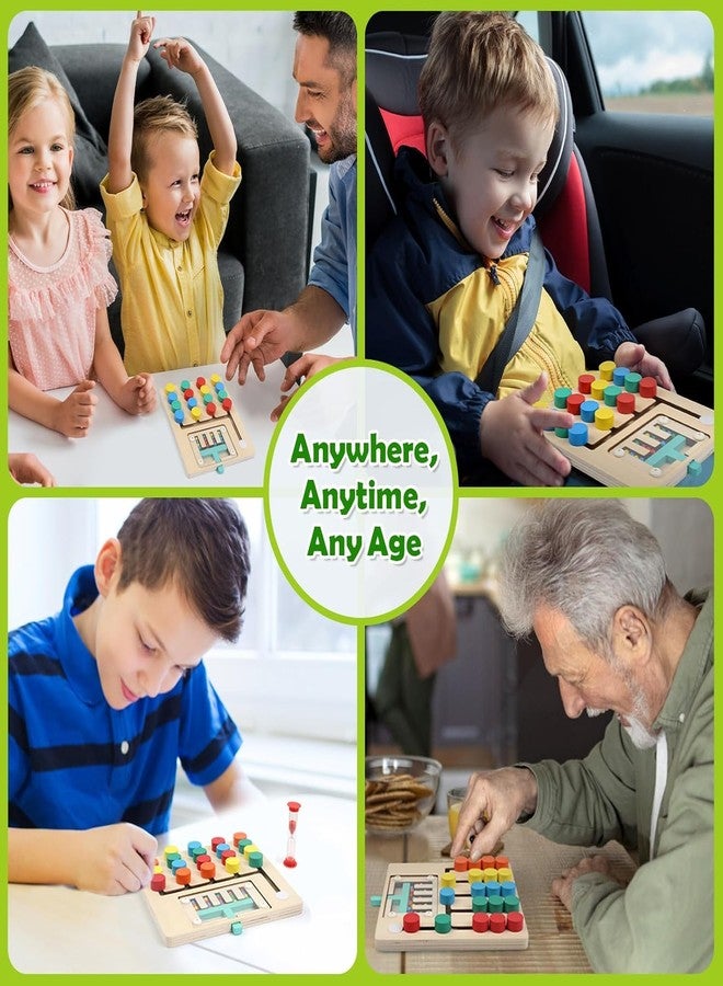 Litilish Wooden Puzzle Combo 2 in 1 Brain-Booster - Colour Sorter for Kids and Wooden Russian Blocks Puzzle | Educational Travel Toys for Kids 5 and Above, Gift for Boys Girls - Pack of 2 - Image 3