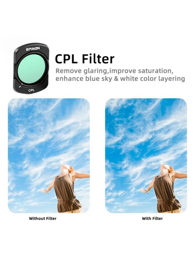 عدسة مغناطيسية واسعة الزاوية CPL أسود توزيع ND2 32 مجموعة مرشحات لـ DJI Osmo Pocket 3 - Image 5