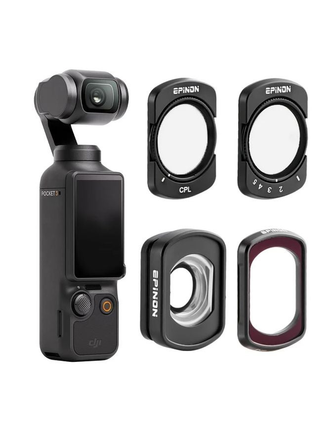 عدسة مغناطيسية واسعة الزاوية CPL أسود توزيع ND2 32 مجموعة مرشحات لـ DJI Osmo Pocket 3 - Image 2