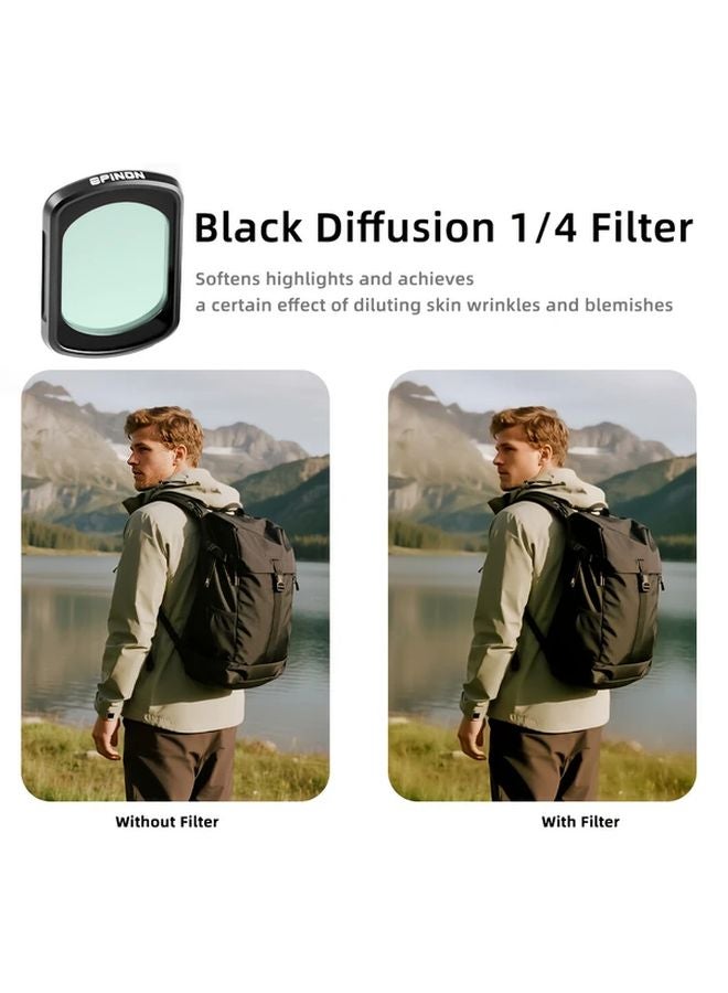 عدسة مغناطيسية واسعة الزاوية CPL أسود توزيع ND2 32 مجموعة مرشحات لـ DJI Osmo Pocket 3 - Image 3