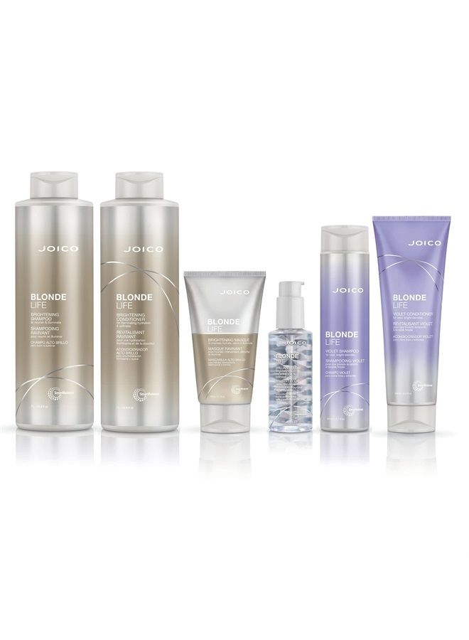 JOICO شامبو برايتنينغ للحياة الشقراء | للشعر الأشقر | يضيف نعومة وسلاسة | خالي من الكبريتات | مع زيت مونوئي وزيت تامانو | 33.8 أونصة سائلة - Image 2