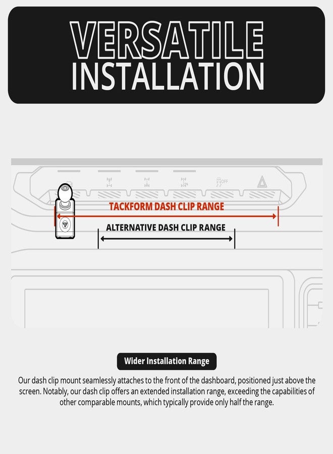 Tackform Link Phone Mount with Top Dash Clip - Compatible with 2021-2025 Ford Bronco | Aluminum | Zero Slip, Anti-Scratch | Universal Magnetic Phone Holder | 2" Arm | Black | (NOT MAGSAFE Compatible) - Image 4