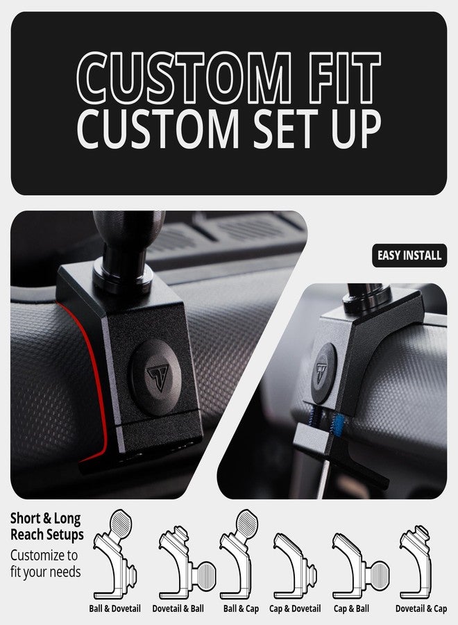 Tackform Link Phone Mount with Top Dash Clip - Compatible with 2021-2025 Ford Bronco | Aluminum | Zero Slip, Anti-Scratch | Universal Magnetic Phone Holder | 2" Arm | Black | (NOT MAGSAFE Compatible) - Image 5