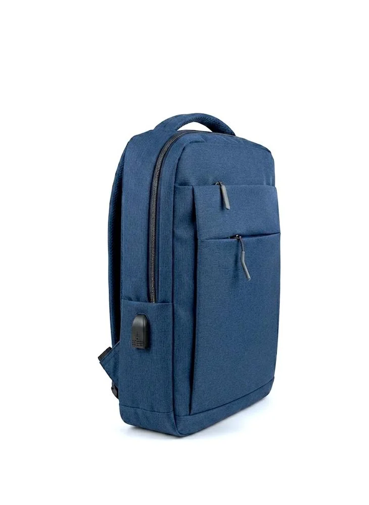 Viny Blue Viny Men's Laptop Backpack – Everyday Bag with Multiple Front Pockets – Fits 13-inch Laptop – College, Office & Travel – Light Grey, Dark Grey, Blue, Black for Men | Best Price UAE