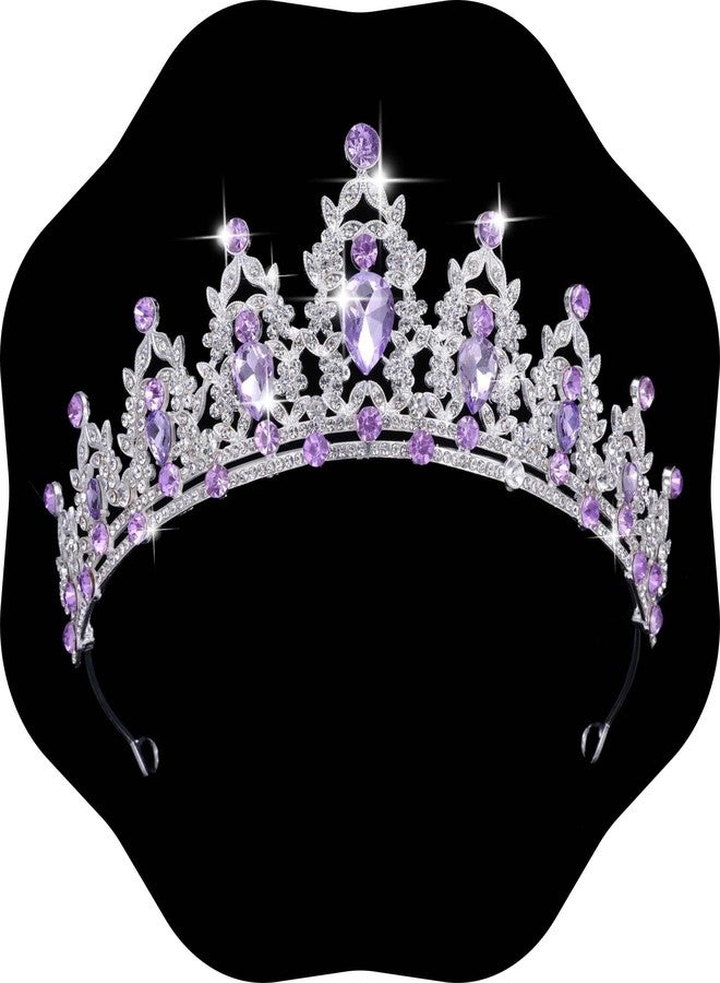 Kamirola - Queen Crown and Tiaras Princess Crown for Women and Girls Crystal Headbands for Bridal, Princess for Wedding and Party(Silver&Purple) - Image 1