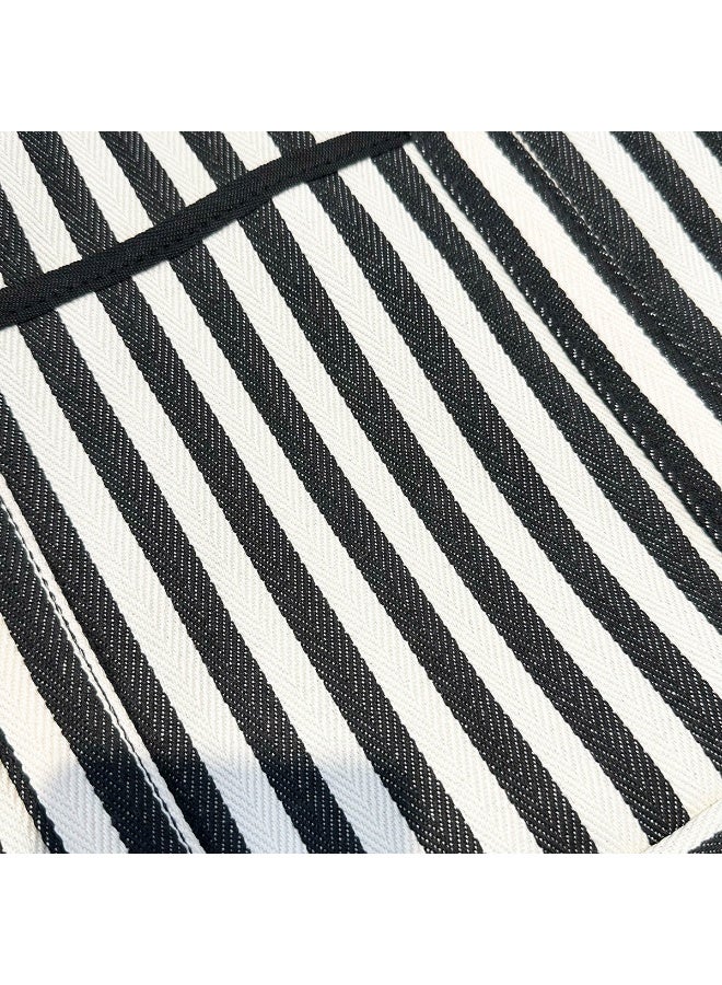 Chloe Classic Black - and - White Striped Chloé Handheld Tote Bag - Image 3
