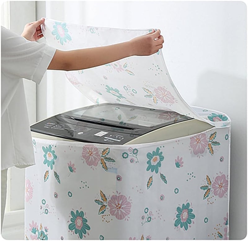 Colorful Flower Top Washing Machine Cover Waterproof - Image 2