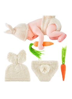 KASTWAVE Baby Photo Prop, Newborn Photography Prop, Rabbit Design Crochet, Costume Clothes Knit Crochet  - Image 1