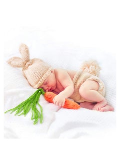 KASTWAVE Baby Photo Prop, Newborn Photography Prop, Rabbit Design Crochet, Costume Clothes Knit Crochet  - Image 3