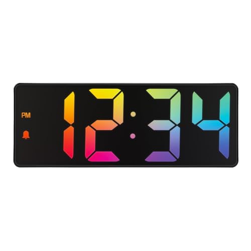 La Crosse Technology Equity 617386 2 Gradient Colored Corded Electric Digital Alarm Clock with Indoor Temperature - Image 1
