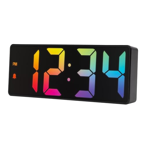 La Crosse Technology Equity 617386 2 Gradient Colored Corded Electric Digital Alarm Clock with Indoor Temperature - Image 3