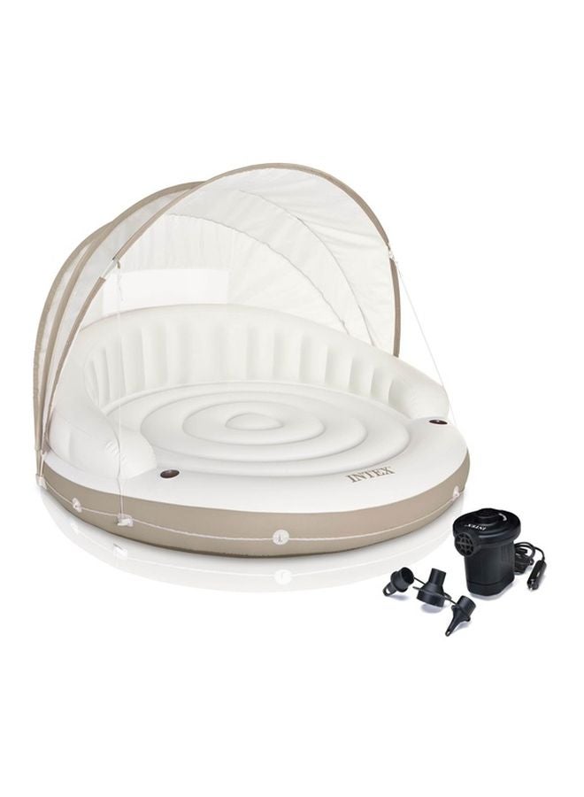 INTEX Inflatable Canopy Island Unique Designed Non-Toxic Sturdy Durability Pool Float 199x150cm - Image 2