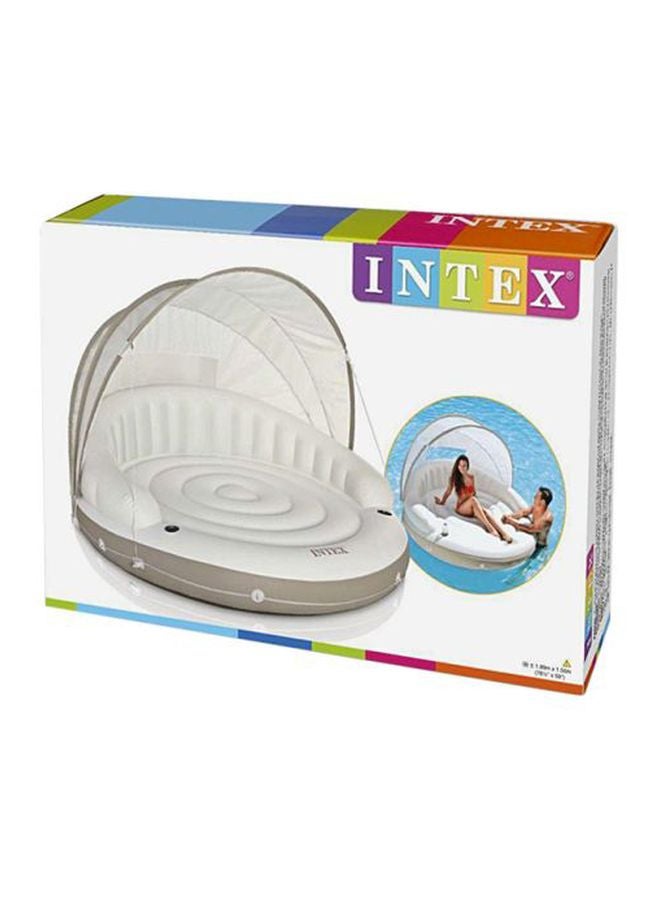 INTEX Inflatable Canopy Island Unique Designed Non-Toxic Sturdy Durability Pool Float 199x150cm - Image 4