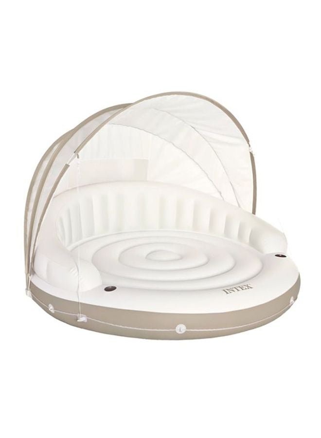 INTEX Inflatable Canopy Island Unique Designed Non-Toxic Sturdy Durability Pool Float 199x150cm - Image 1