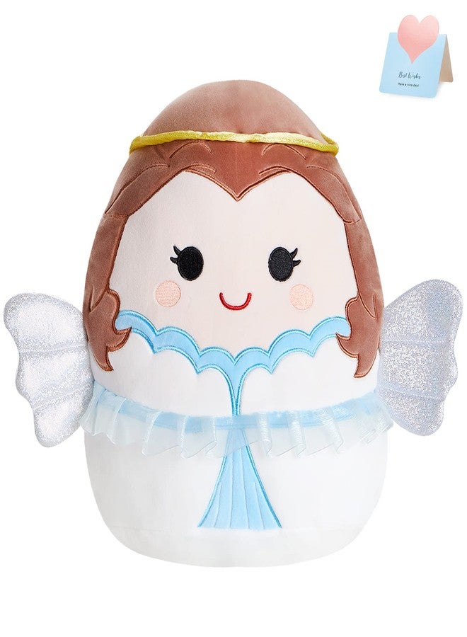 BSTAOFY Cute Angel Soft Plush Pillow with Wings & Halo Collection Squishy Angel Stuffed Animal Valentines Cushion Christmas Holiday Birthday Gifts for Kids, 12’’ - Image 1