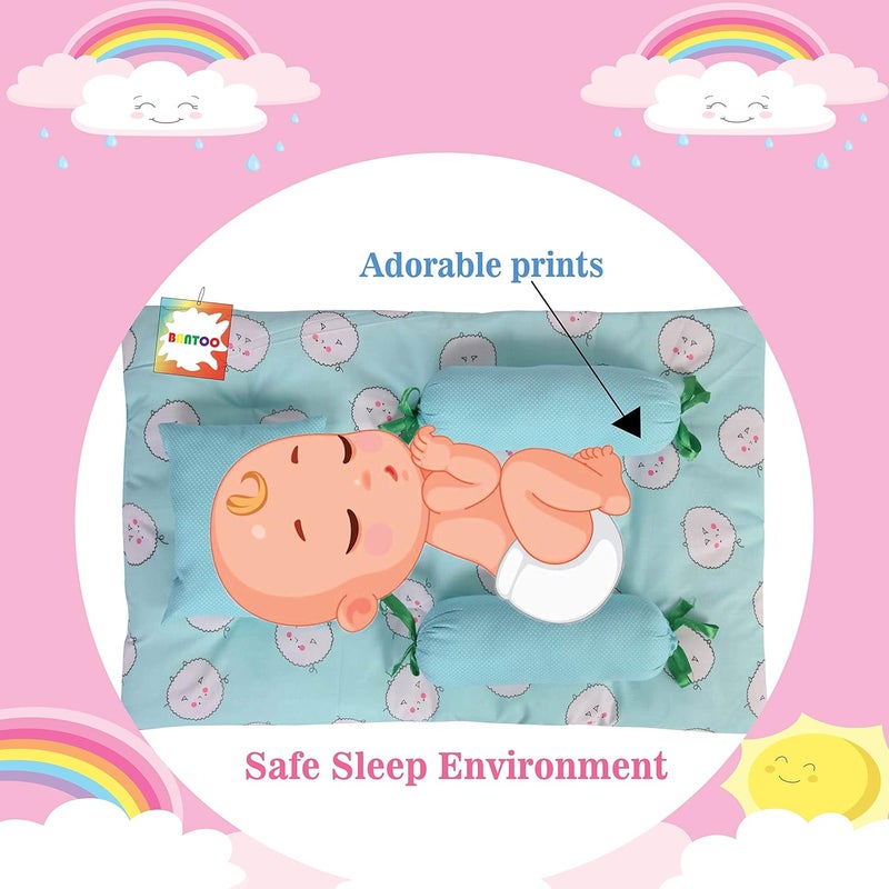 Bantoo Baby Bed New Born Baby Bedding Set Sleeping Bag Carry Bag Baby Beds Mattress Nest Bed Mosquito Net Sleeping Essentials Carrier Nest Infants Gift Combo 06 M 3PCS Set - Image 5