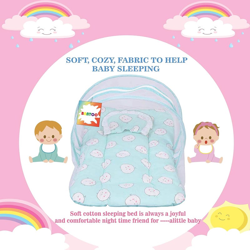 Bantoo Baby Bed New Born Baby Bedding Set Sleeping Bag Carry Bag Baby Beds Mattress Nest Bed Mosquito Net Sleeping Essentials Carrier Nest Infants Gift Combo 06 M 3PCS Set - Image 3