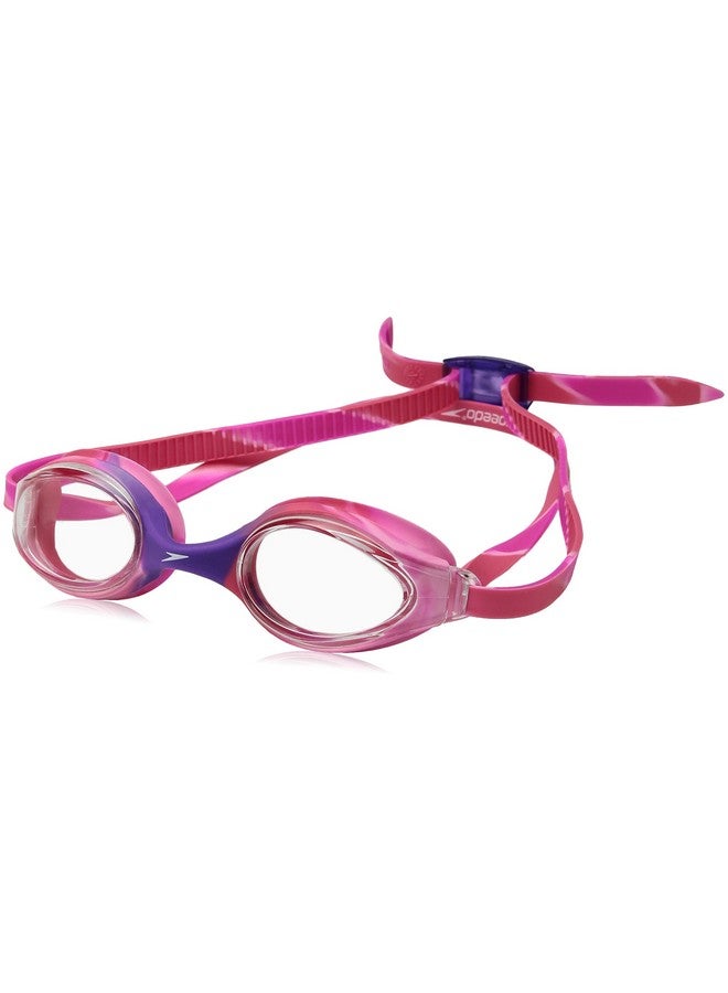 speedo نظارات سباحة للأطفال من الجنسين من هايبر فلاير جونيور للأعمار من 6 إلى 14 سنة، لون أرجواني - Image 2
