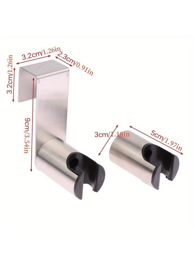 Bidet Sprayer Hook Holder Model A2 No Nails Required Stainless Steel Bathroom Shower Head Mount - Image 4