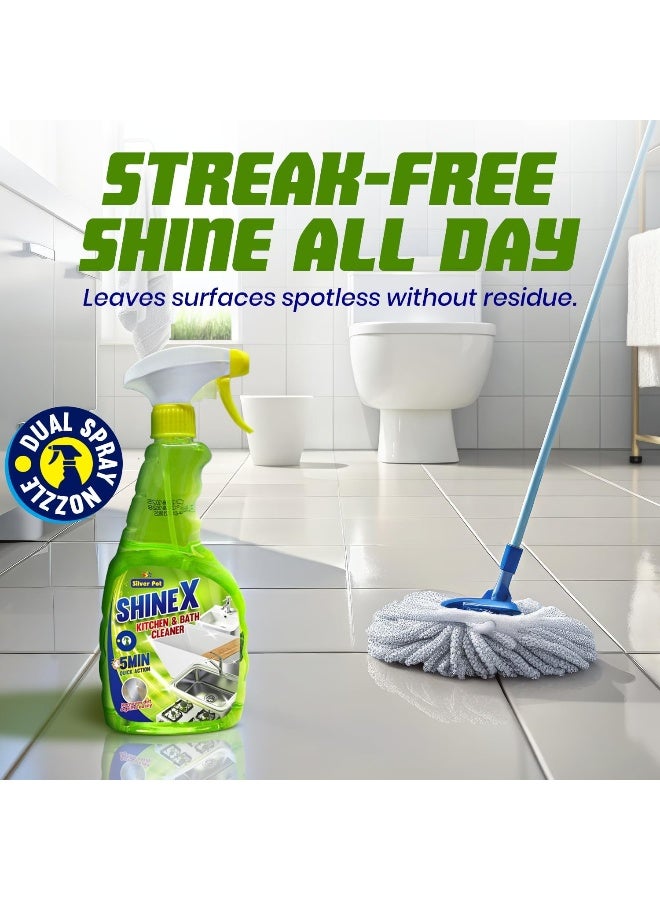 Silver Pot 3 pcs Kitchen & Bathroom Cleaner Spray - 946ml x 3 -  Multi-Surface Spray with Quick Action Formula for Grease, Stains & Build Up Dirt Removal for Tiles, Marbel etc - Image 5