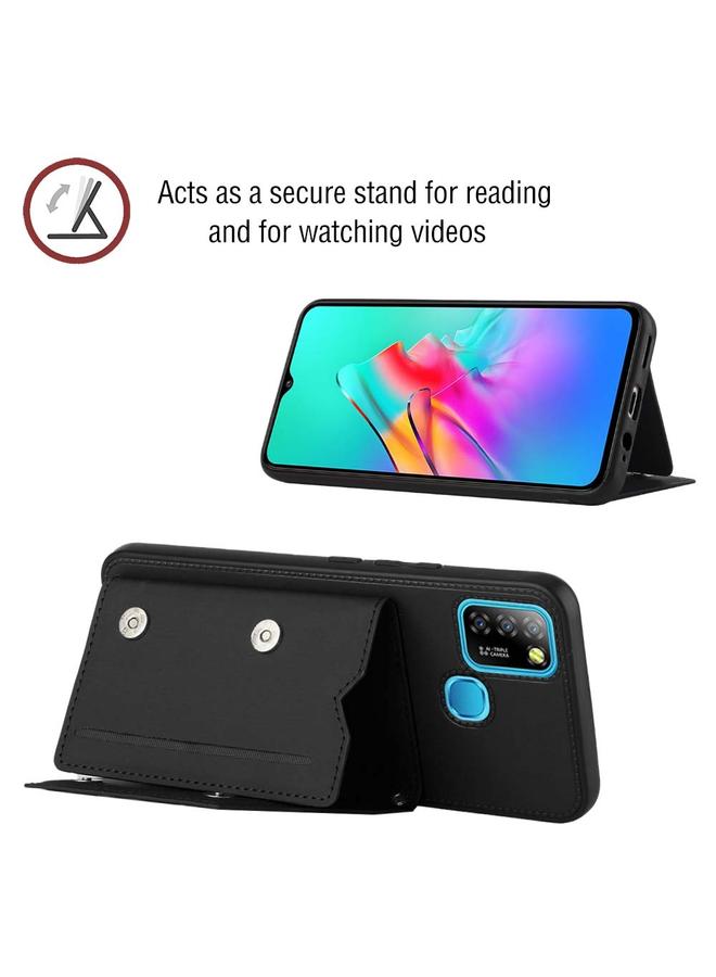 S-TOP Case For Infinix Smart 5 / Hot 10 Lite Skin Feel PU + TPU + PC Phone Case - Image 4