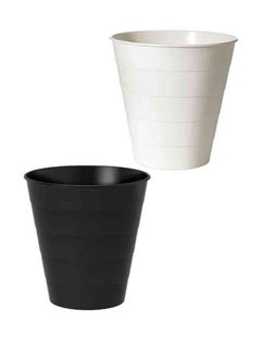 Generic Two black and white wastebaskets  - Image 1