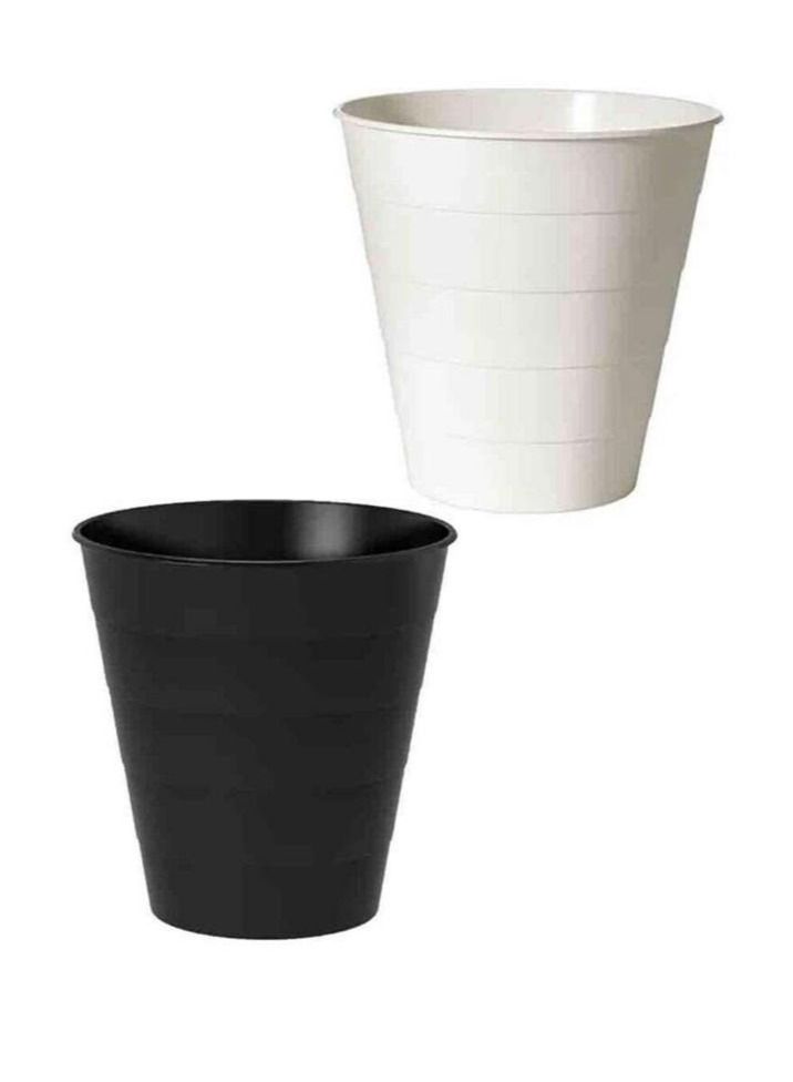 Generic Two black and white wastebaskets  - Image 1