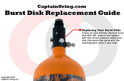 Captain O-Ring HPA Burst Disk 1.8k - 2 Pack (Compressed Air Tank Paintball) [Bonus CO Microfiber Cloth] - Image 4