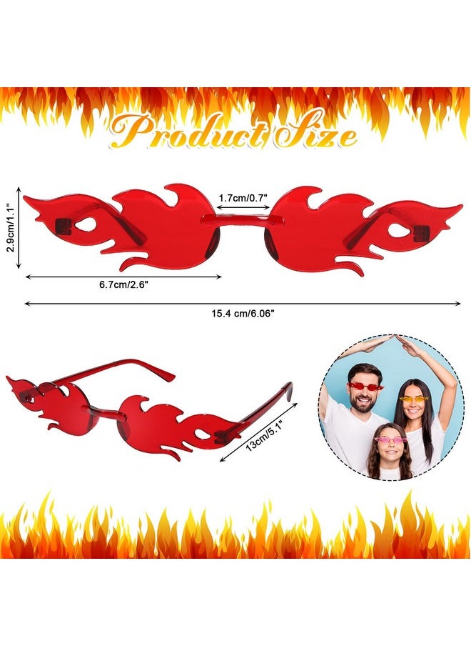 24 Pairs Fire Flame Sunglasses Bulk Women Rimless Fire Sunglasses Novelty Party Sunglasses For Women Men Party Accessories (24 Color) - pzsku/ZF3D089039F8F27A34717Z/45/_/1718602567/765941e6-2566-4972-8273-cf7dd395a31c