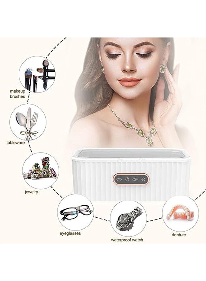 Professional Ultrasonic Cleaner Sonic Jewelry Cleaner 400ML, 45kHz Glasses Cleaner Machine for Jewelry Eyeglass Watches Dentures - Image 4