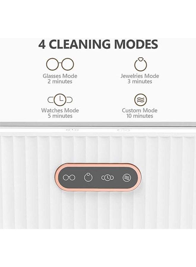 Professional Ultrasonic Cleaner Sonic Jewelry Cleaner 400ML, 45kHz Glasses Cleaner Machine for Jewelry Eyeglass Watches Dentures - Image 5