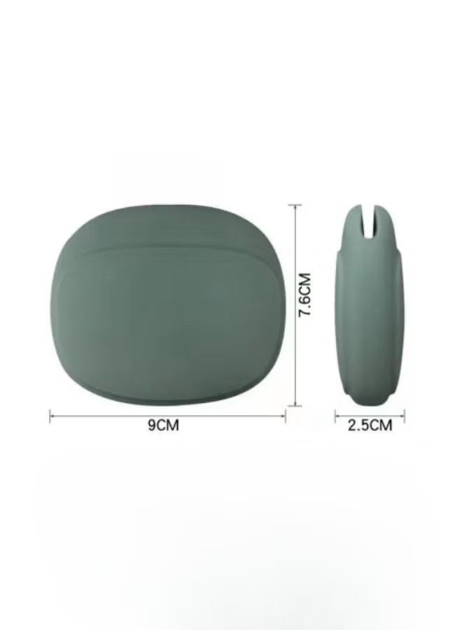 YJ Portable Headphone Storage Box Headphone Cord Bag Protection Headphone Storage Bag Green - Image 5