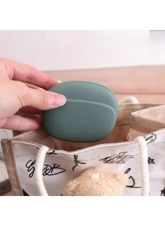 YJ Portable Headphone Storage Box Headphone Cord Bag Protection Headphone Storage Bag Green - Image 3