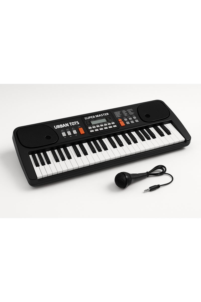 Urban Tots Bigfun Multi-Functional Piano 630 – 61 Full-Sized Keys, Lcd Display, Built-In Microphone, 50+ Sound Effects & 20 Songs-Black - Image 1