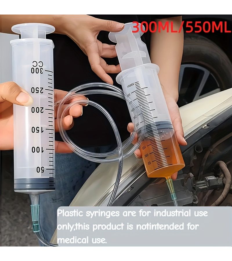 Heavy Duty Fluid Siphon Pump 10.14oz Capacity 47.24 Inch Tube For Oil Gasoline - Image 1