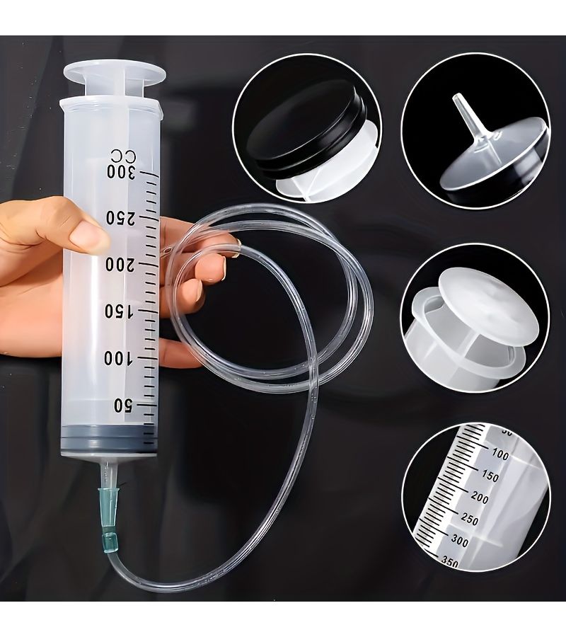 Heavy Duty Fluid Siphon Pump 10.14oz Capacity 47.24 Inch Tube For Oil Gasoline - Image 2