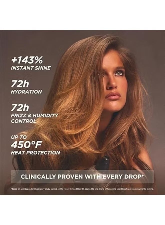 Gisou Honey Infused Hair Oil, Award-Winning Hydration, Frizz Control & Shine Treatment, Mirsalehi Honey & Botanical Oils, Heat Protection up to 450°F, All Hair Types​ (20ml) - Image 3