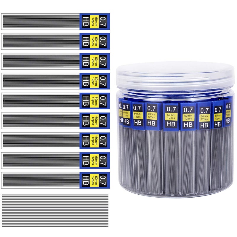 Morepack 840 Pieces Lead Refills,0.7 mm HB,Break Resistant Mechanical Pencil Refills,70 Tubes (840 Pieces) - Image 1