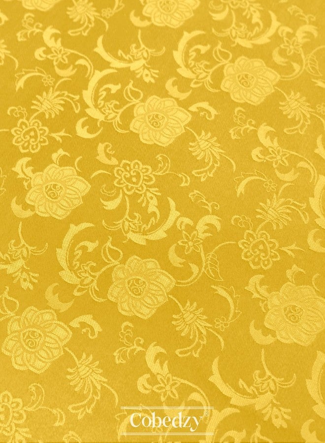 Cobedzy Gold Satin Fabric by The Yard - 1 Yard 60 Inches Wide Shiny Satin Jacquard Fabric Luxurious Satin for DIY Crafts and Clothing Making - Image 4