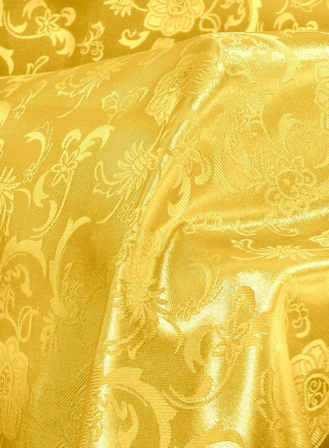Cobedzy Gold Satin Fabric by The Yard - 1 Yard 60 Inches Wide Shiny Satin Jacquard Fabric Luxurious Satin for DIY Crafts and Clothing Making - Image 3