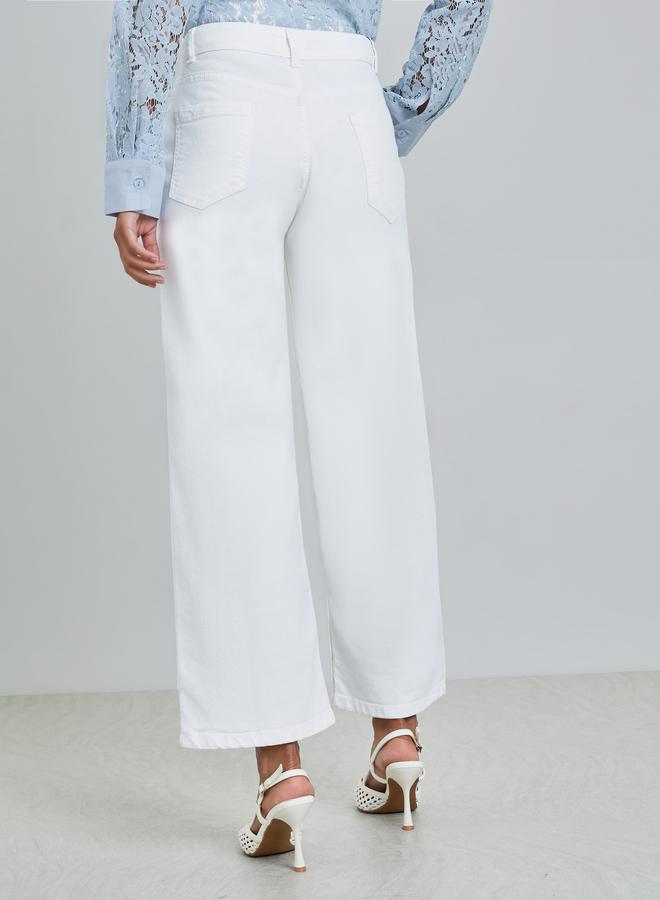 Styli Women Off White Mid Rise Straight Leg Jeans - Image 4
