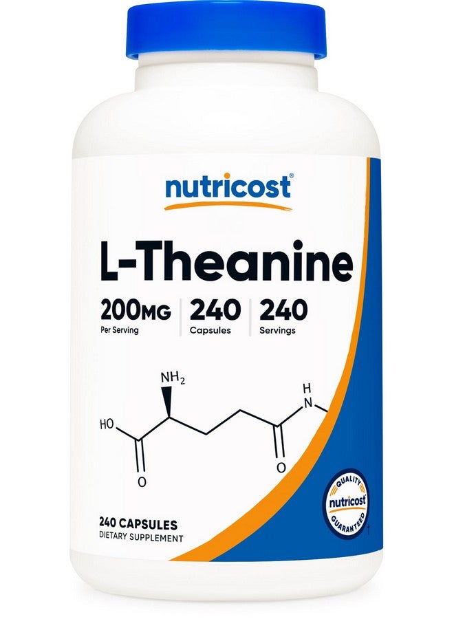 Nutricost L-Theanine 200mg, 240 Capsules - Double Strength - Image 1