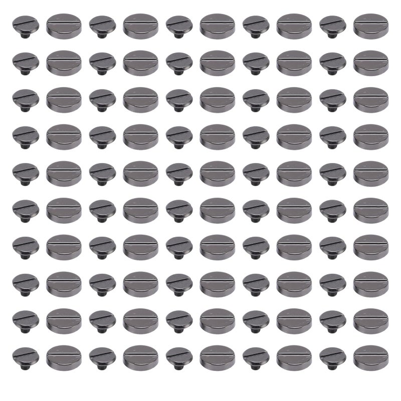 50 Sets 10mm Silver Black Zinc Alloy Flat Head Rivets for Clothing Bags and Handbags Fastening - Image 2