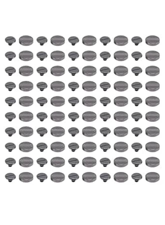 50 Sets 10mm Silver Black Zinc Alloy Flat Head Rivets for Clothing Bags and Handbags Fastening - Image 1