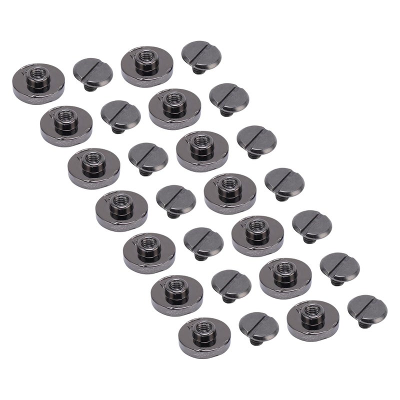 50 Sets 10mm Silver Black Zinc Alloy Flat Head Rivets for Clothing Bags and Handbags Fastening - Image 5