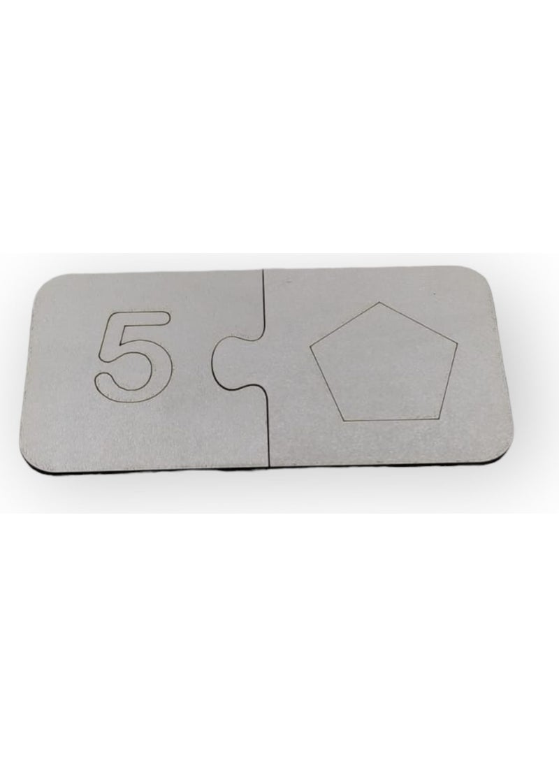 Dalyan Wooden Educational Educational Puzzle Numbers Puzzle Puzzle Montessorie set  - Image 3