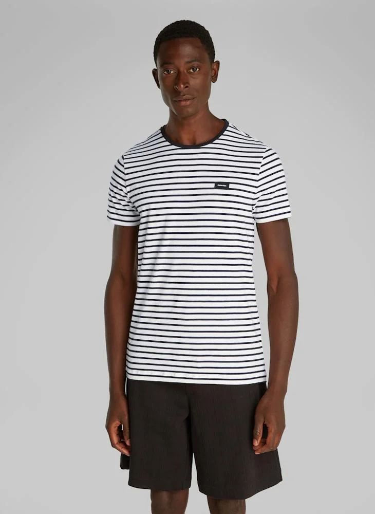 CALVIN KLEIN Stretch Slim Stripe T-Shirt