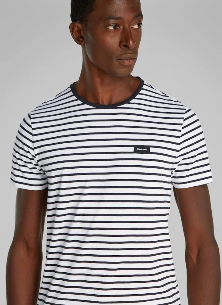 CALVIN KLEIN Slim Stretch Stripe T-Shirt